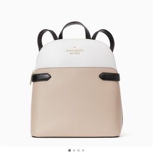 Kate Spade White and Tan Backpack